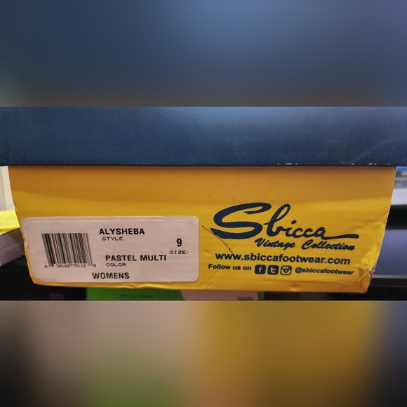 Sbicca - Alysheba Low Heel Strappy Sandal in Pastel Multi (NIB) - Picture 6 of 7